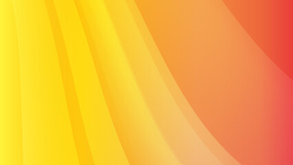 Minimal geometric orange yellow wave curve 3d light technology background abstract design. Vector illustration abstract graphic design banner pattern presentation background web template.