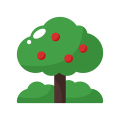 tree flat style icon. vector illustration for graphic design, website, app