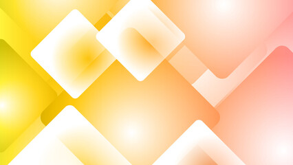 Modern orange yellow square corporate abstract technology background. Vector abstract graphic design banner pattern presentation background web template.