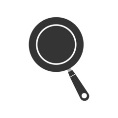 Frying pan icon on white background.