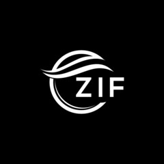 ZIF letter logo design on black background. ZIF  creative initials letter logo concept. ZIF letter design.
