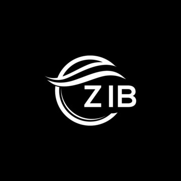 ZIB letter logo design on black background. ZIB  creative initials letter logo concept. ZIB letter design.
