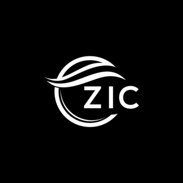 ZIC letter logo design on black background. ZIC  creative initials letter logo concept. ZIC letter design.
