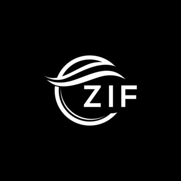 ZIF letter logo design on black background. ZIF  creative initials letter logo concept. ZIF letter design.
