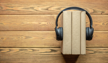 Book with Yellow headphones
