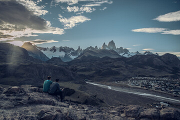 Fototapeta premium person in the mountains