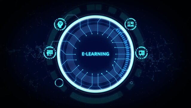 Business, Technology,Internet and network concept. E-learning Education Internet Technology Webinar Online Courses concept.