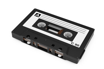 Old Vintage Audio Cassette Tape. 3d Rendering