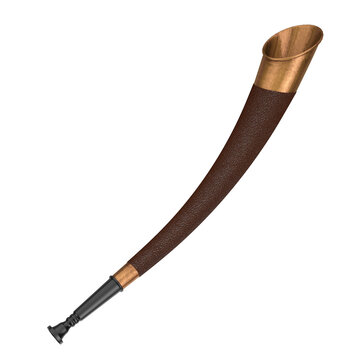  Traditional Hunting Horn. 3d Rendering