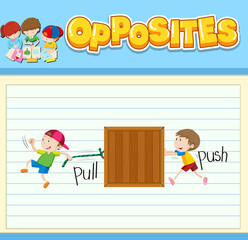Opposite words with pictures for kids