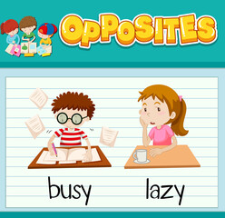 Opposite words with pictures for kids