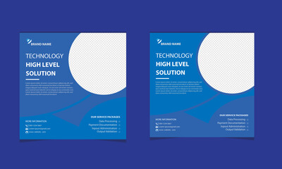 Technology High Level Solution Social Media Post Design