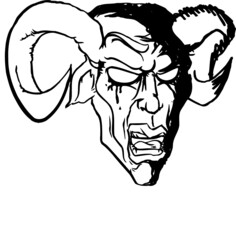 illustration of a demon skull