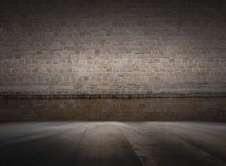 old interior with brick wall