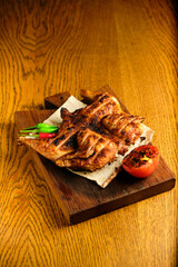 roasted quail with vegetables