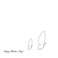Happy mothers day card or background vector illustration