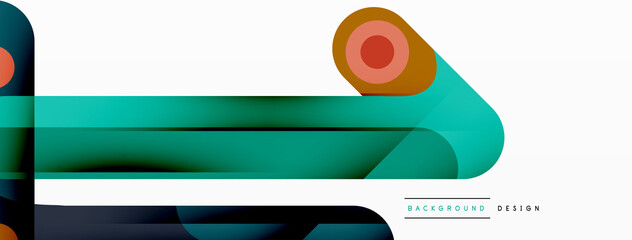 Fototapeta premium Colorful dynamic stripe composition. Lines geometric creative abstract background for wallpaper, banner or landing