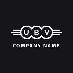 UBV letter logo design on black background. UBV  creative initials letter logo concept. UBV letter design.
