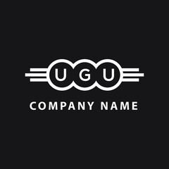 UGU letter logo design on black background. UGU  creative initials letter logo concept. UGU letter design.
