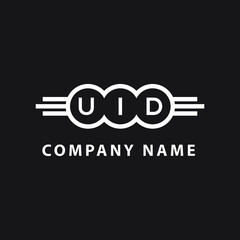 UID letter logo design on black background. UID  creative initials letter logo concept. UID letter design.
