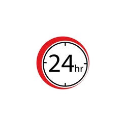 24 Hours icon template vector