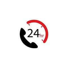 24 Hours icon template vector
