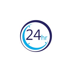 24 Hours icon template vector