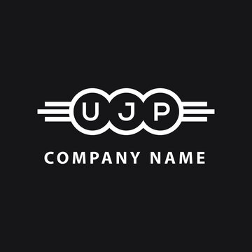 UJP letter logo design on black background. UJP  creative initials letter logo concept. UJP letter design.
