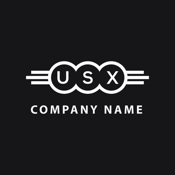 USX letter logo design on black background. USX  creative initials letter logo concept. USX letter design.
