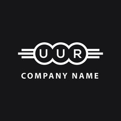 UUR letter logo design on black background. UUR  creative initials letter logo concept. UUR letter design.
