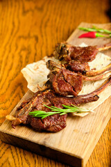 Fried Lamb Chops with rosemary