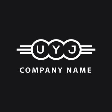 UYJ letter logo design on black background. UYJ  creative initials letter logo concept. UYJ letter design.
