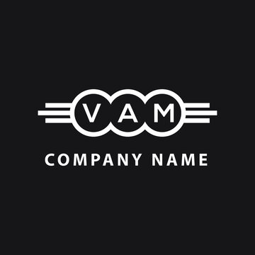 VAM letter logo design on black background. VAM  creative initials letter logo concept. VAM letter design.
