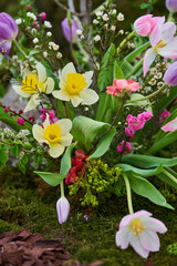 Floral arrangement in closeup