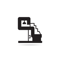 modern house building icon vector illustration