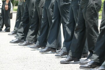 group of people walking