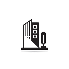 modern building icon vector illustration