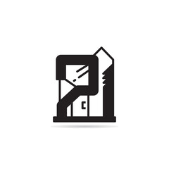 modern building icon vector illustration