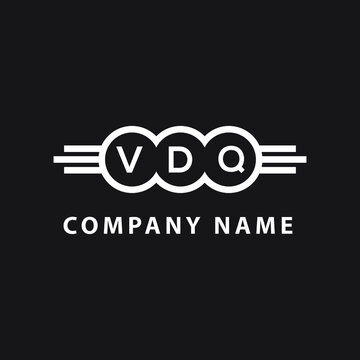VDQ letter logo design on black background. VDQ  creative initials letter logo concept. VDQ letter design.
