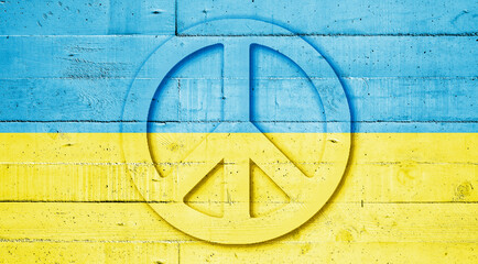 Peacezeichen auf einer Betonwand