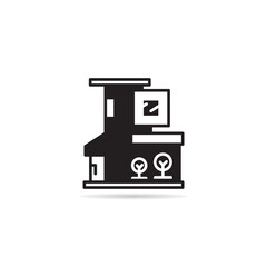 modern edifice and building icon