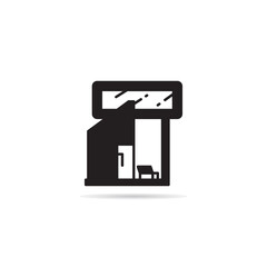 modern edifice and building icon