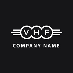 VHF letter logo design on black background. VHF  creative initials letter logo concept. VHF letter design.
