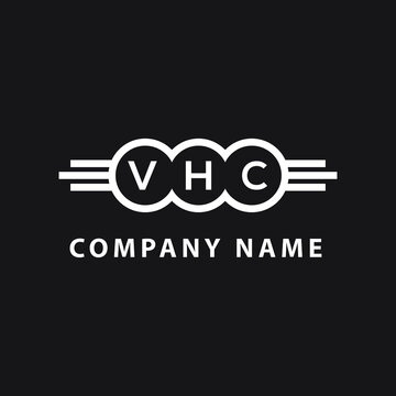 VHC letter logo design on black background. VHC  creative initials letter logo concept. VHC letter design.
