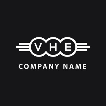 VHE letter logo design on black background. VHE  creative initials letter logo concept. VHE letter design.
