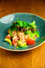 Mixed salad with meat,