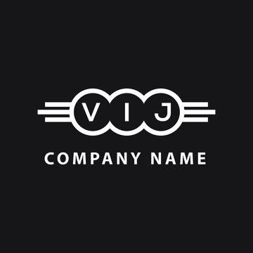 VIJ letter logo design on black background. VIJ  creative initials letter logo concept. VIJ letter design.
