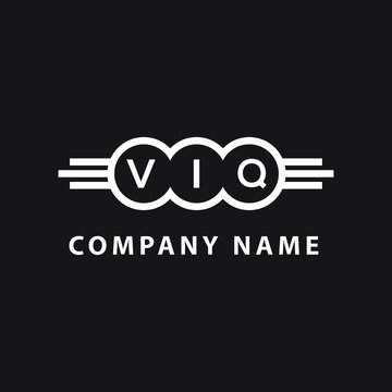 VIQ letter logo design on black background. VIQ  creative initials letter logo concept. VIQ letter design.
