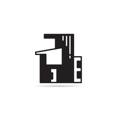 modern house and building icon vector illustration