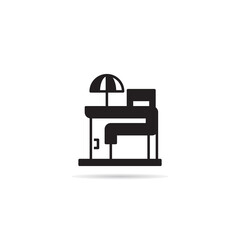 modern edifice and building icon illustration